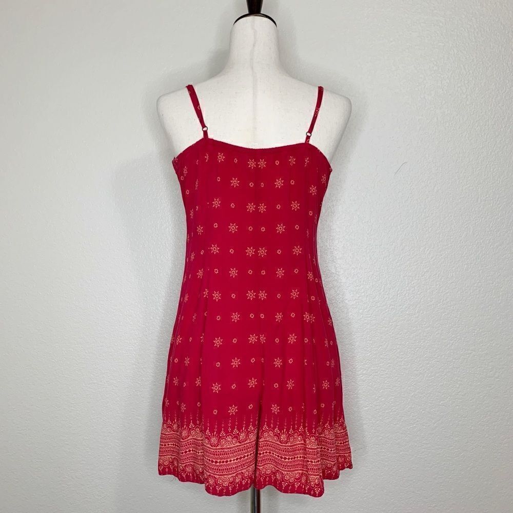 NWOT Mudd Women’s Size Large Red Floral Romper - Picture 6 of 12